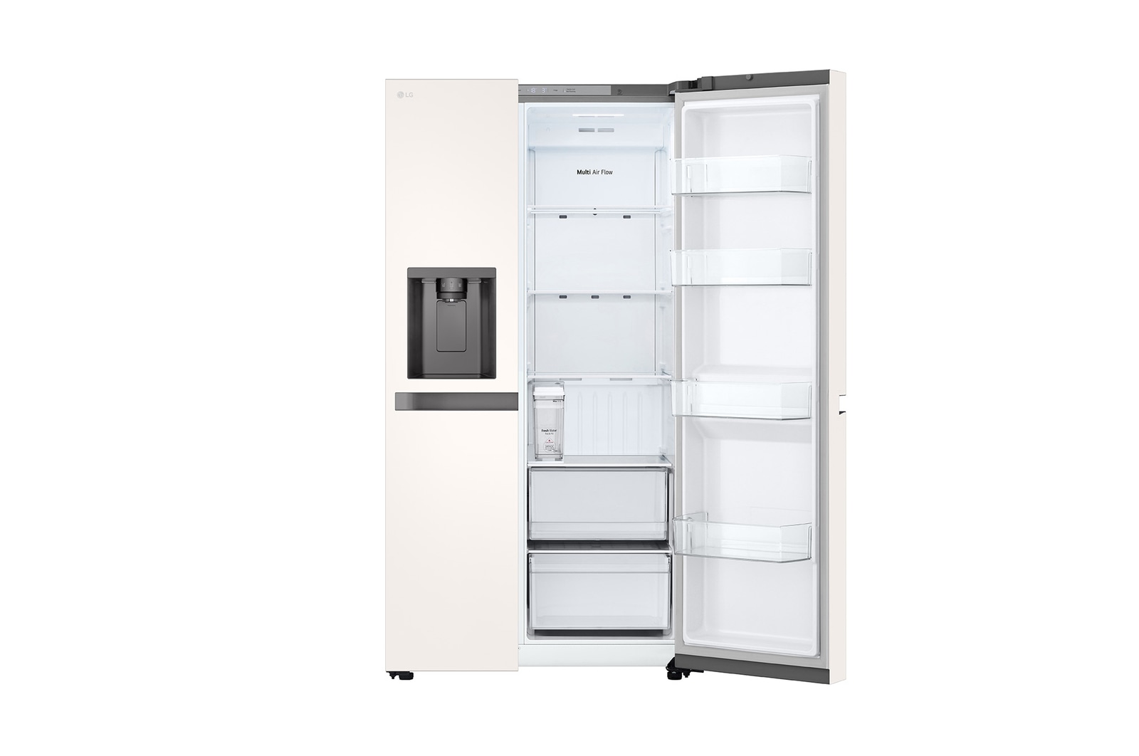 LG 635l Side by Side Fridge in Beige White, GC-L257KQKW