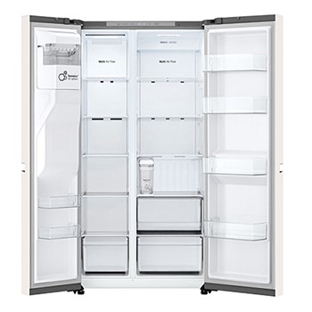 LG 635l Side by Side Fridge in Beige White, GC-L257KQKW