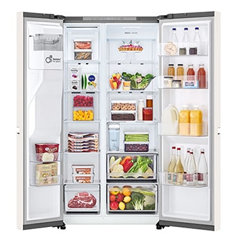 LG 635l Side by Side Fridge in Beige White, GC-L257KQKW
