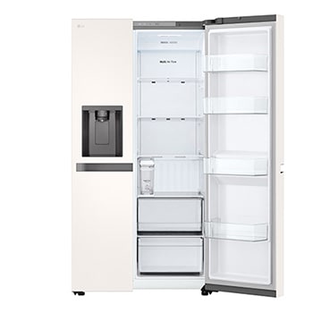 LG 635l Side by Side Fridge in Beige White, GC-L257KQKW