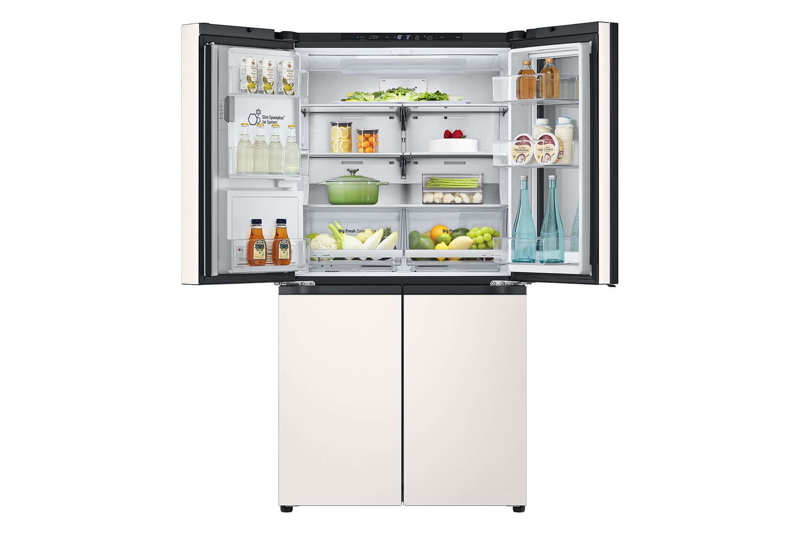 top shelf open with food