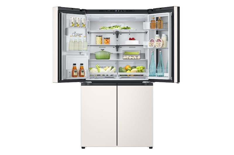 top shelf open with food