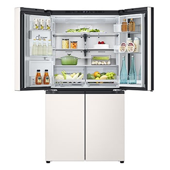 top shelf open with food