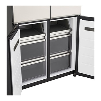 lg multi door refrigerator bottom freezer view