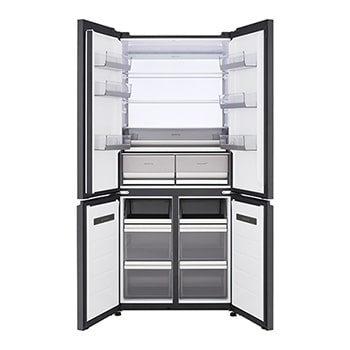 lg multi door refrigerator open door view