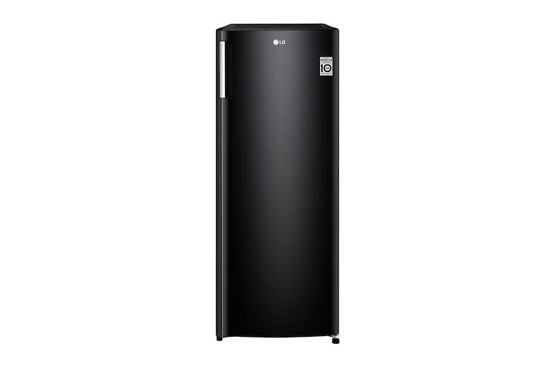 Front view of 171L Vertical Freezer in Essence Matte Black GN-304SHBR