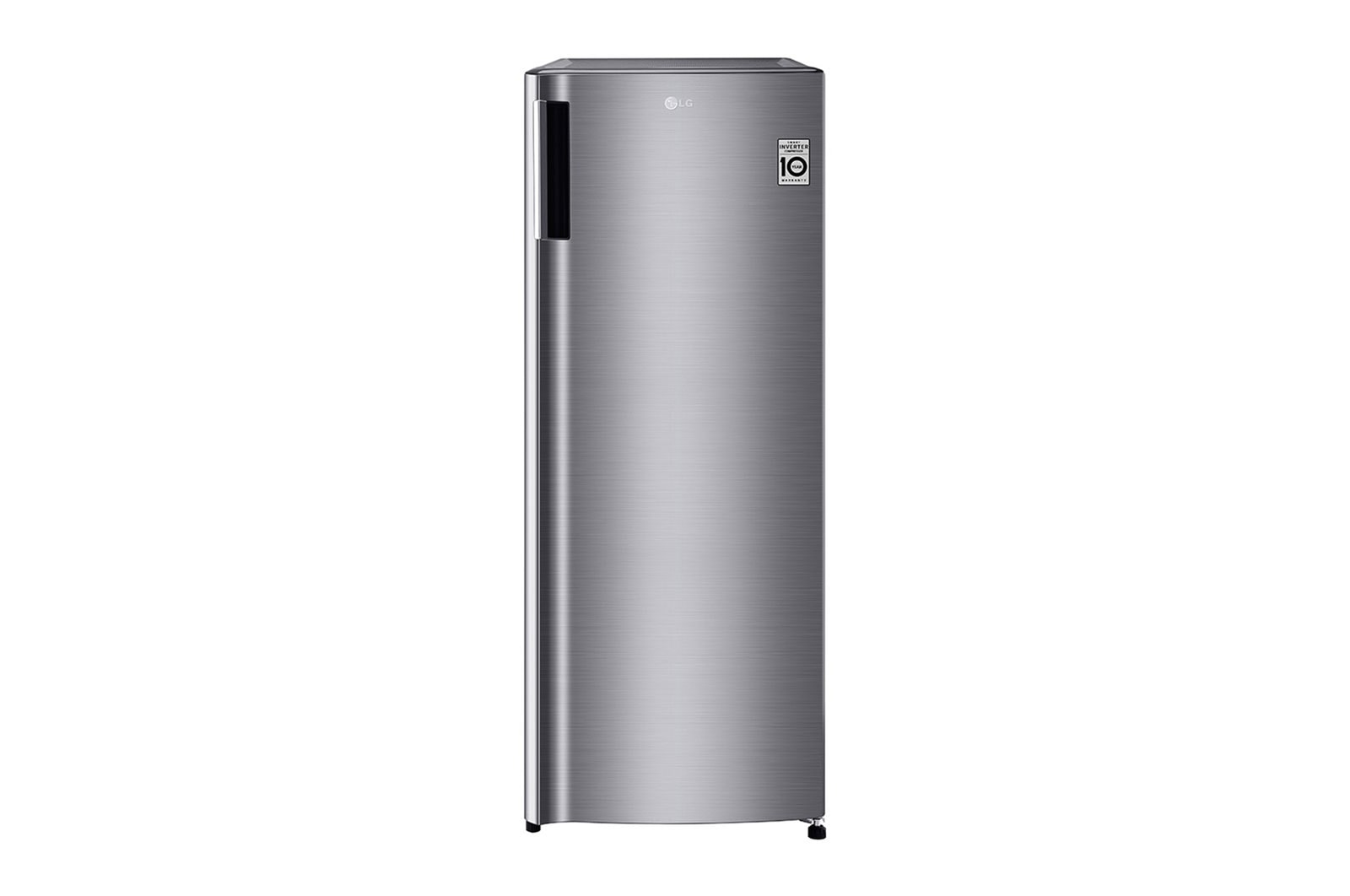 Front view of 171L Vertical Freezer in Prime Silver GN-304SLBR
