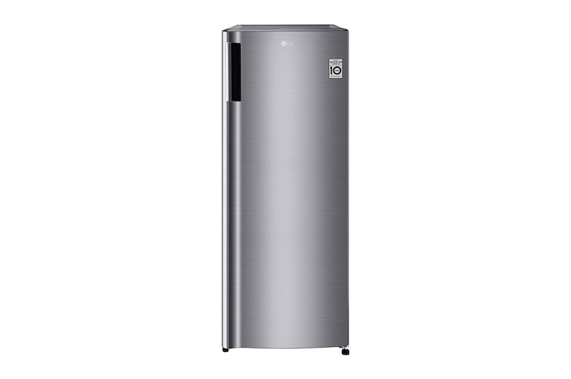 Front view of 171L Vertical Freezer in Prime Silver GN-304SLBR