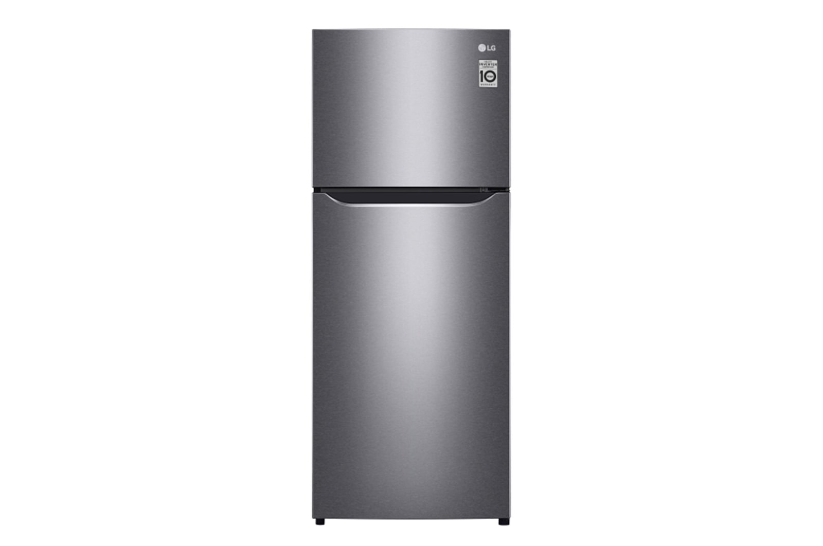 Front view of 202L Top Freezer Fridge in Dark Graphite Steel GN-B202SQIF