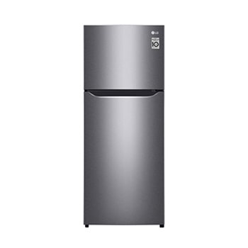 Front view of 202L Top Freezer Fridge in Dark Graphite Steel GN-B202SQIF