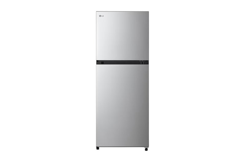 Front view of 235L Top Freezer Refrigerator Essence Matte Black with LinearCooling and Deodorizer. (GN-B212PQNF.ADSRLML)