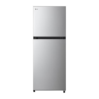 Front view of 235L Top Freezer Refrigerator Essence Matte Black with LinearCooling and Deodorizer. (GN-B212PQNF.ADSRLML)