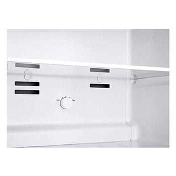 Temperature control view of 235L Top Freezer Refrigerator Essence Matte Black with LinearCooling and Deodorizer.