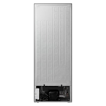 Back view of 235L Top Freezer Refrigerator Essence Matte Black with LinearCooling and Deodorizer.