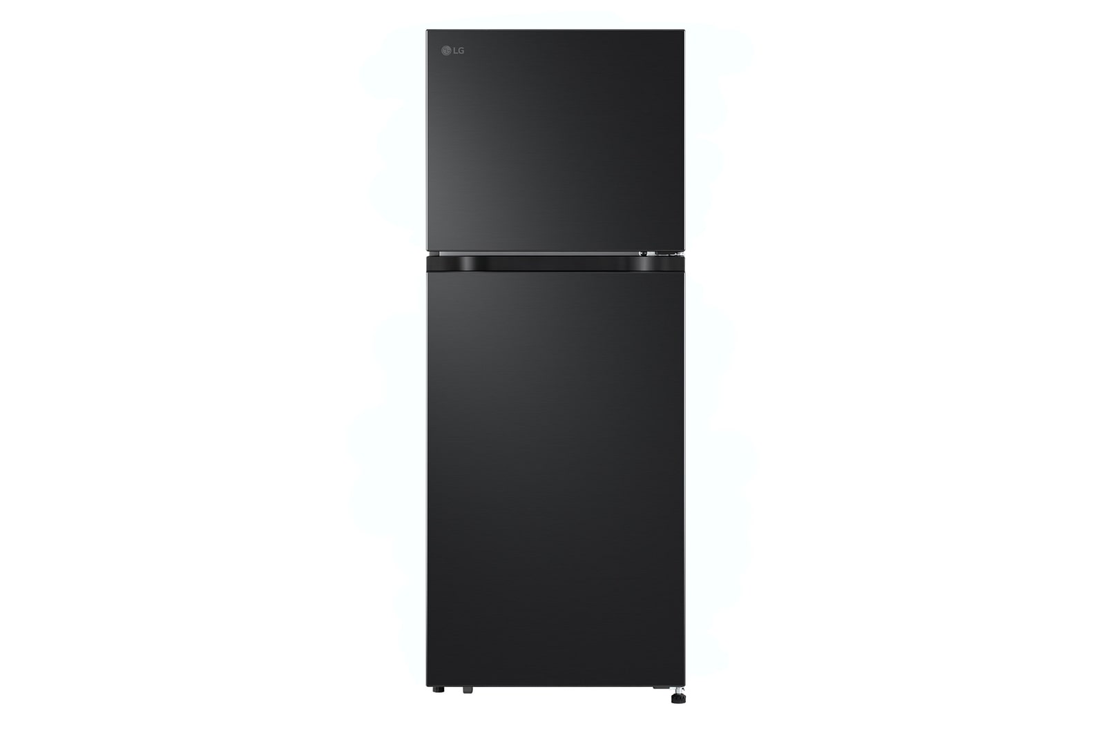 Front view of 235L Top Freezer Refrigerator Essence Matte Black with LinearCooling and Deodorizer. (GN-B212PQNR.ADSRLML)