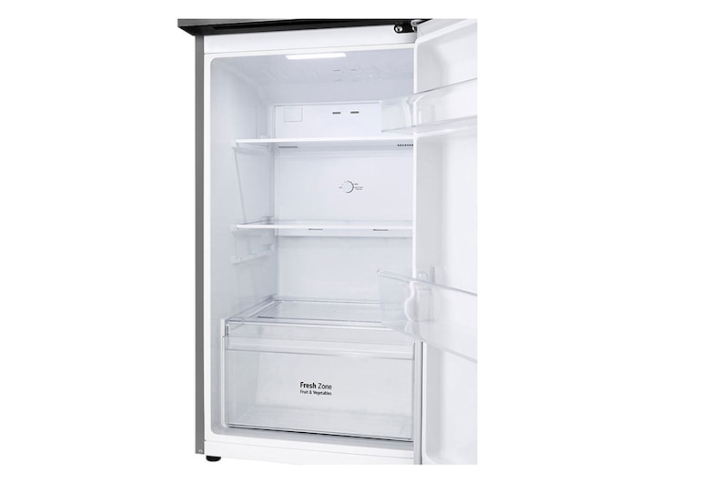 Handle view of 235L Top Freezer Refrigerator Essence Matte Black with LinearCooling and Deodorizer.