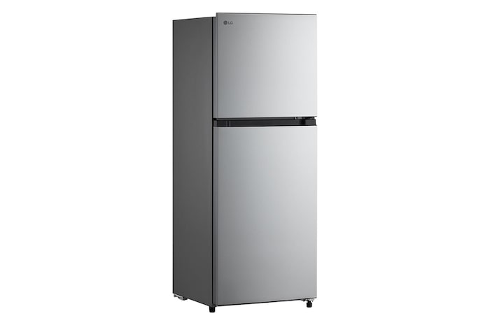 Left side view of 235L Top Freezer Refrigerator Essence Matte Black with LinearCooling and Deodorizer.