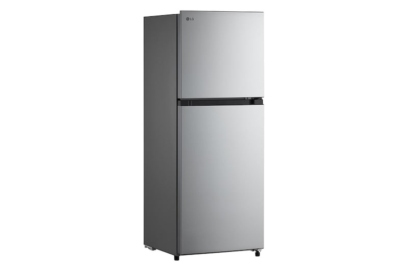 Left side view of 235L Top Freezer Refrigerator Essence Matte Black with LinearCooling and Deodorizer.