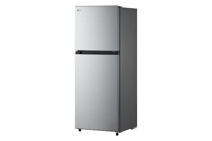 Right side view of 235L Top Freezer Refrigerator Essence Matte Black with LinearCooling and Deodorizer.