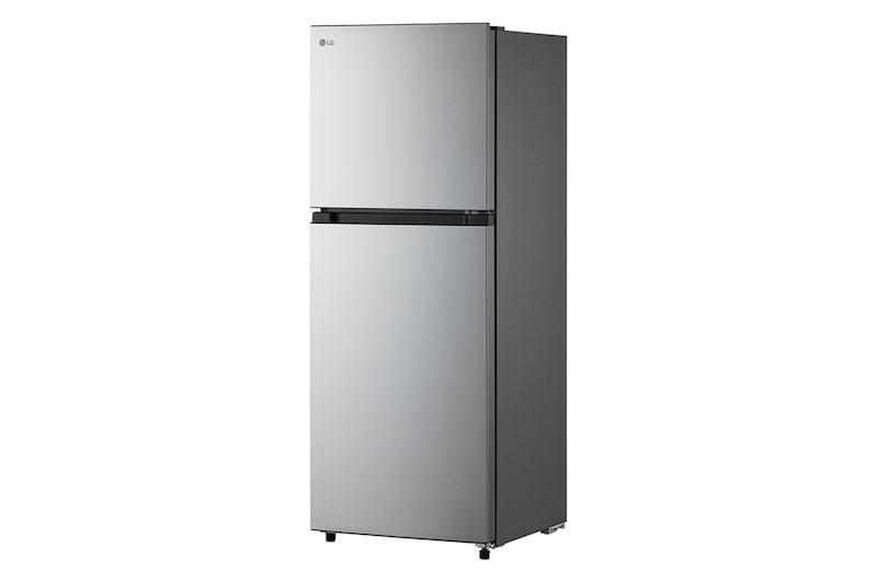 Right side view of 235L Top Freezer Refrigerator Essence Matte Black with LinearCooling and Deodorizer.