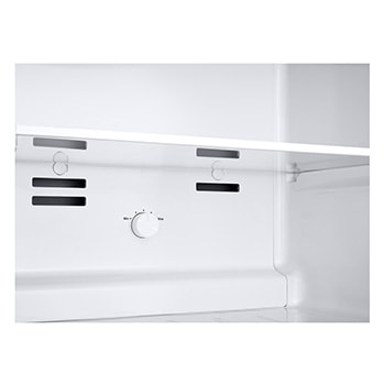 Temperature control view of 235L Top Freezer Refrigerator Essence Matte Black with LinearCooling and Deodorizer.
