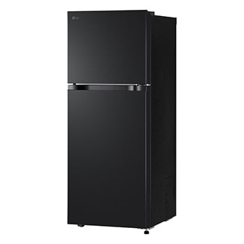 Right side view of 235L Top Freezer Refrigerator Essence Matte Black with LinearCooling and Deodorizer.