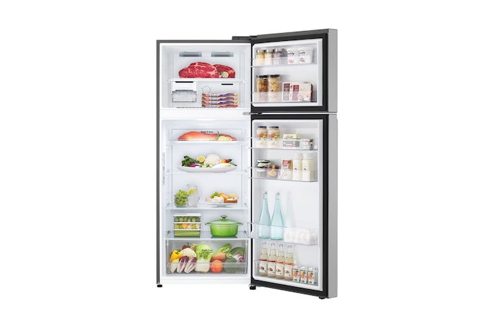 Front view door open with food