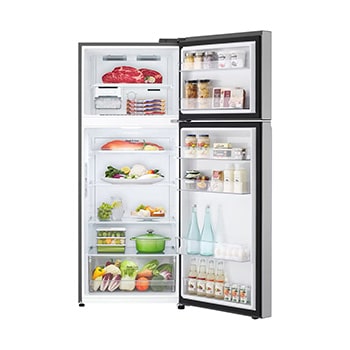 Front view door open with food