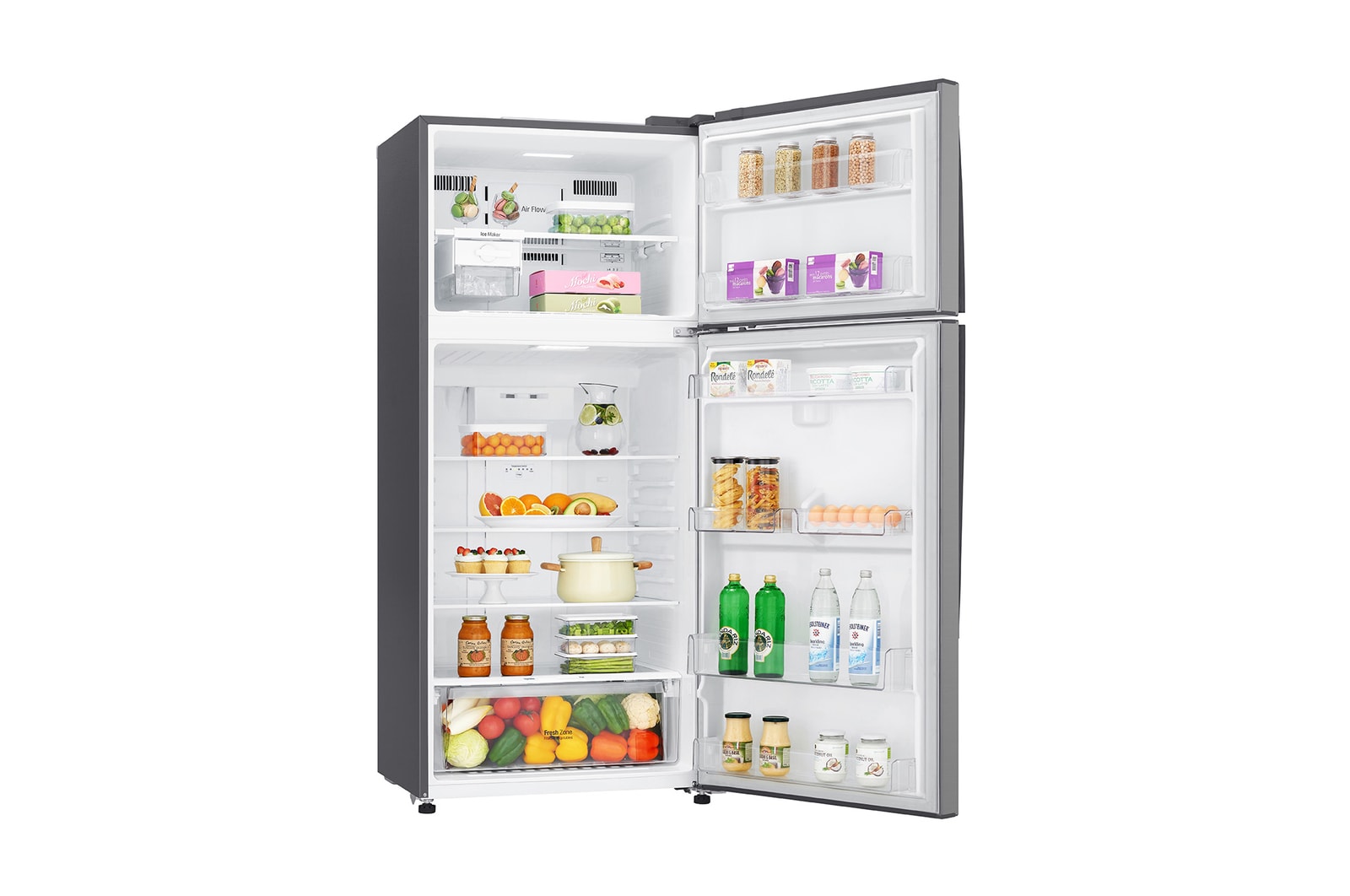 left side open door with food