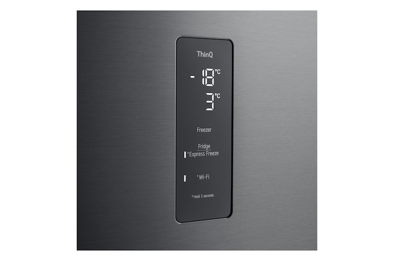 Touch control panel on refrigerator door