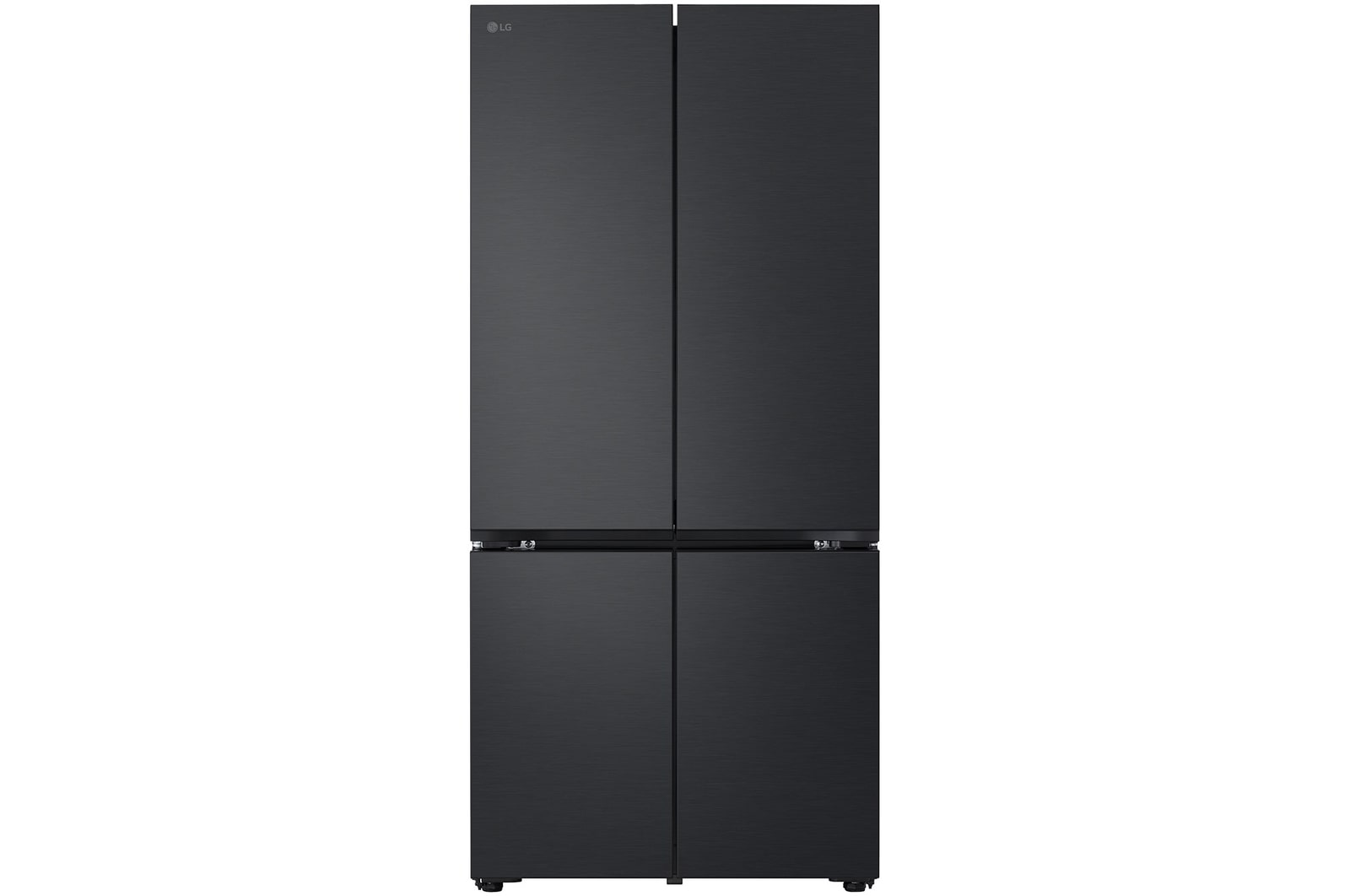Front view of 575l French Door Fridge with Auto Ice Maker in Essence Black Steel Finish GV-B23FFQPB