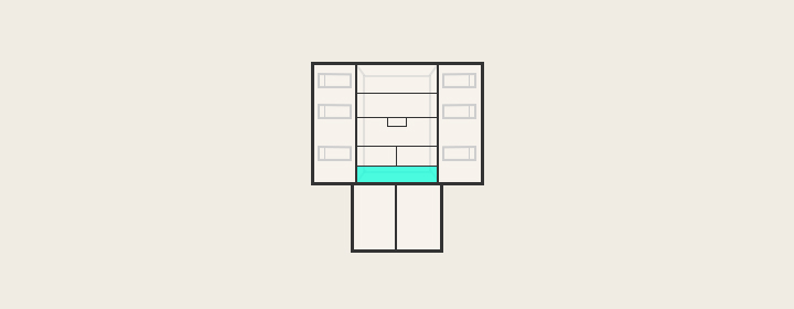 Icon showing the location of the fresh converter inside the lg french door refrigerator