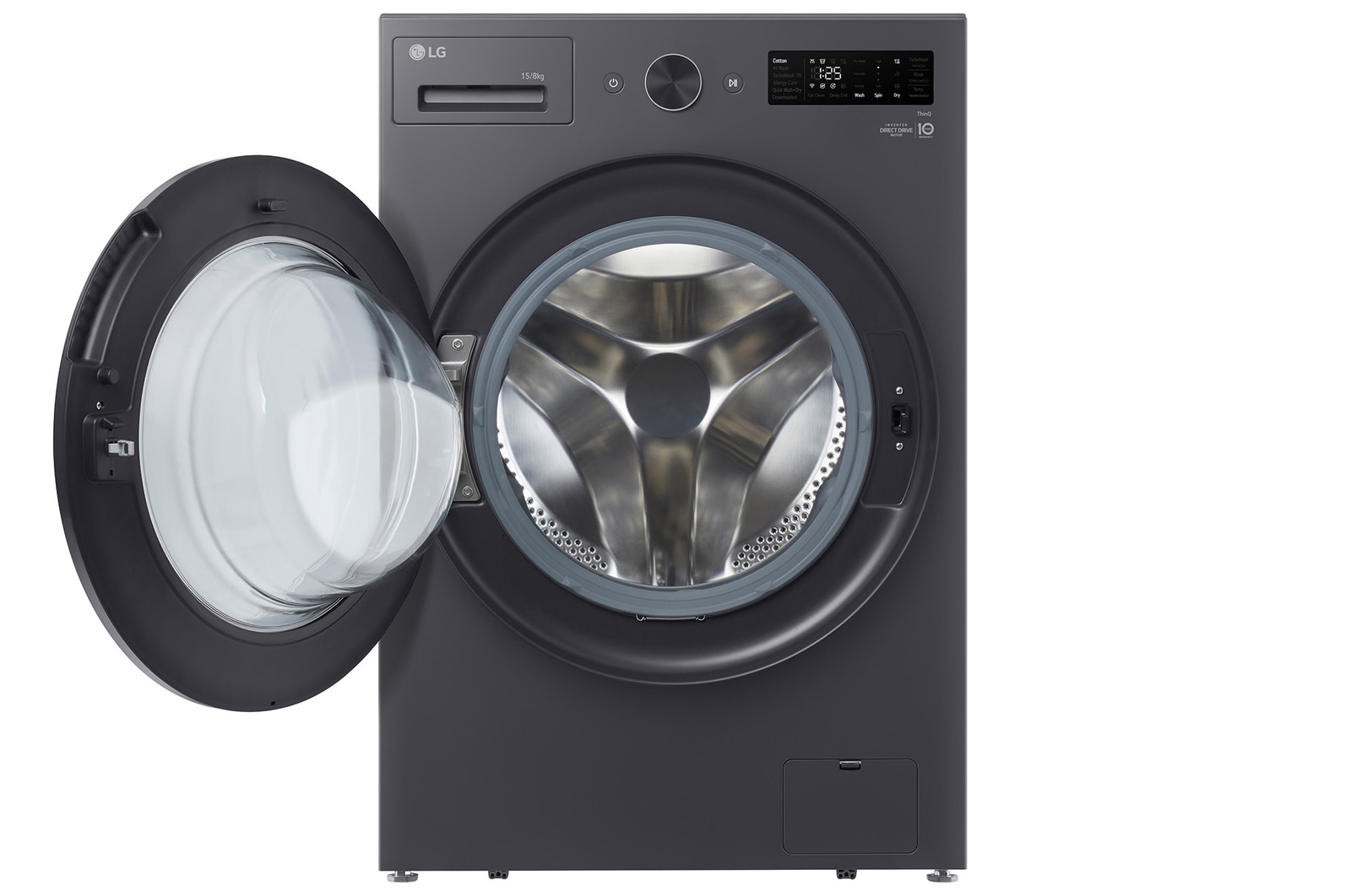 LG 15/8kg Front Load Washer Dryer with with AI Direct Drive™ and TurboWash™, F2515RNEG