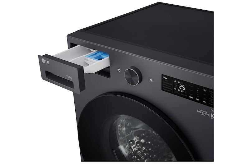 LG 15/8kg Front Load Washer Dryer with with AI Direct Drive™ and TurboWash™, F2515RNEG