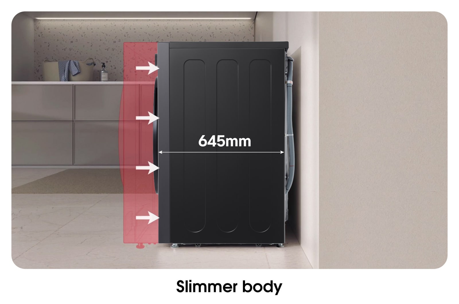 LG 15/8kg Front Load Washer Dryer with with AI Direct Drive™ and TurboWash™, F2515RNEG