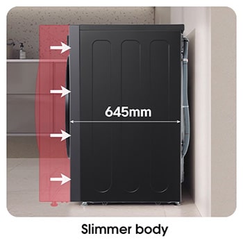 LG 15/8kg Front Load Washer Dryer with with AI Direct Drive™ and TurboWash™, F2515RNEG