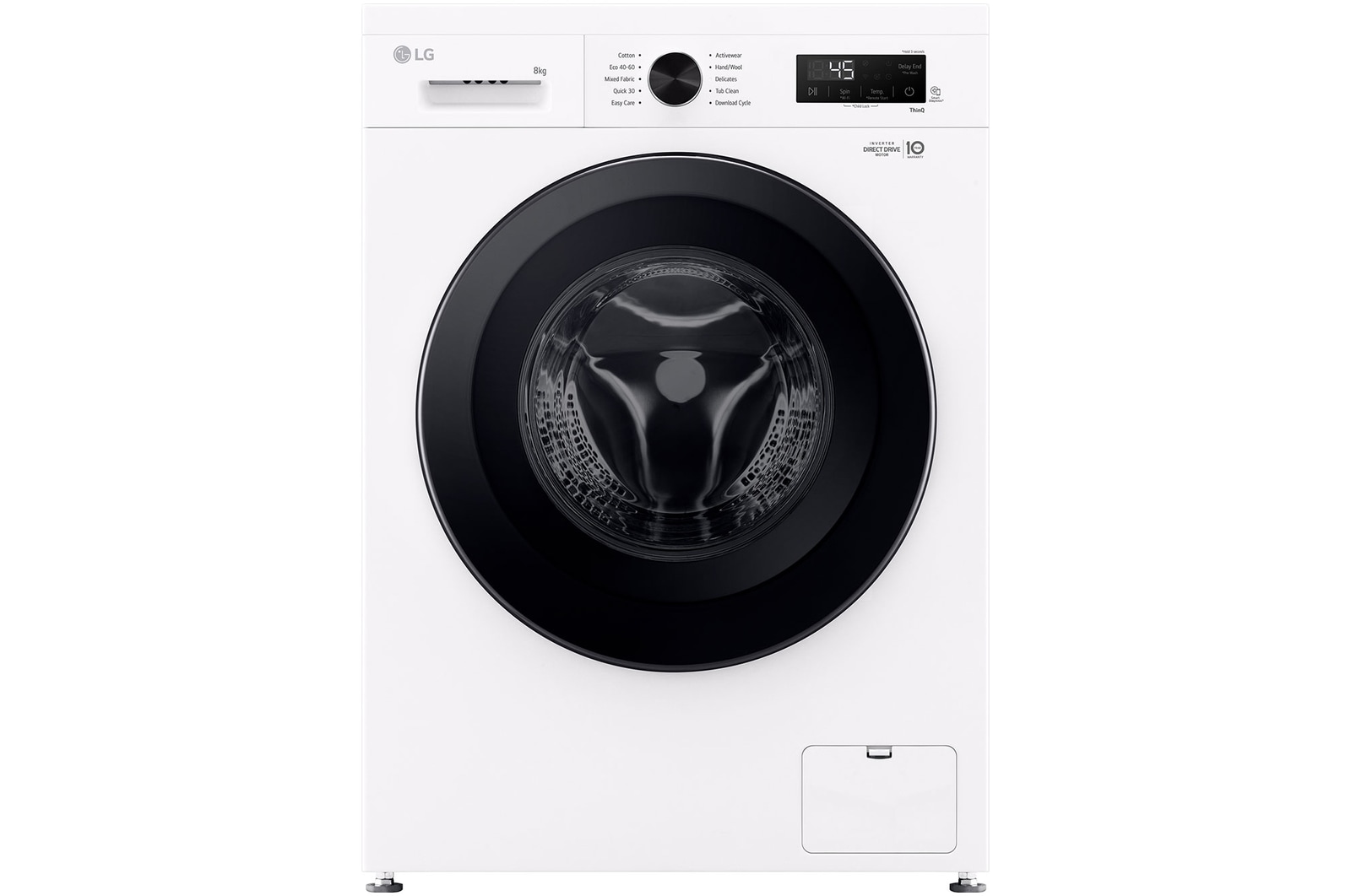 Front view of 8kg Front Load Washer with 6 motion Inverter Direct Drive FB1208S6W
