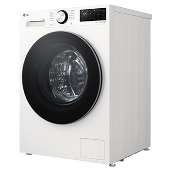 LG washer dryer (f4x9eup25m) door and body side-by-side in white