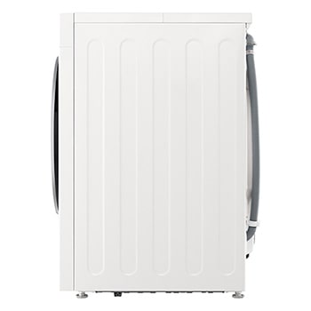 LG washer dryer (f4x9eup25m) full left side view in white
