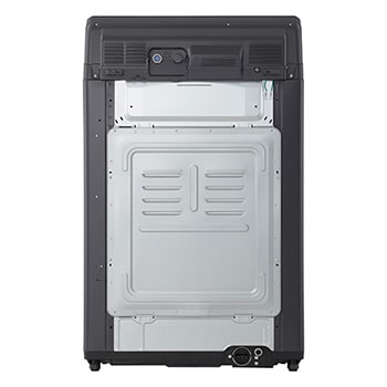 Back view of top load washing machine