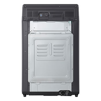 Back view of top load washing machine