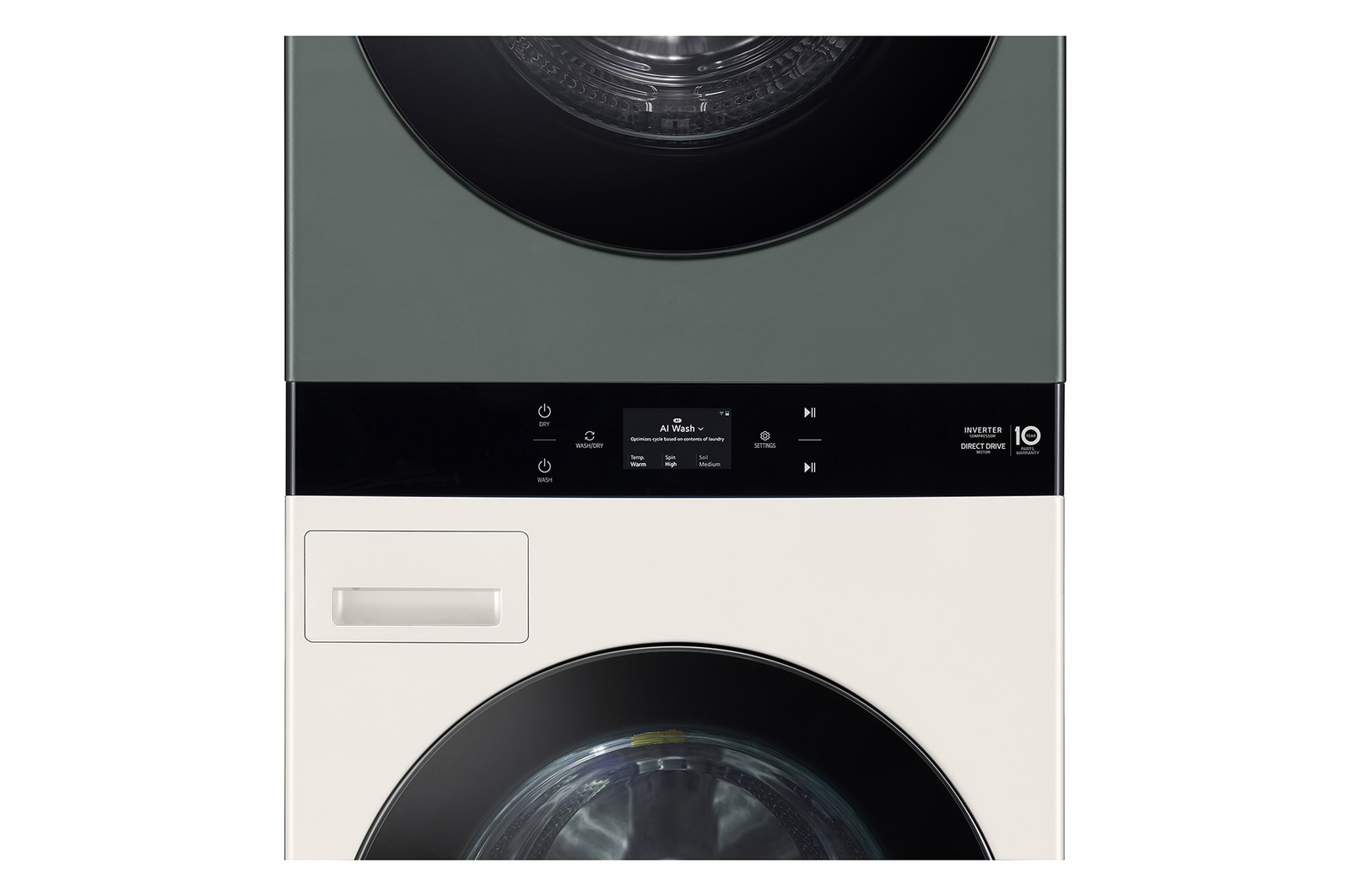 LG [Subscribe] 25/20kg Objet WashTower™ All-In-One Stacked Washer Dryer, WT2520NHEGR