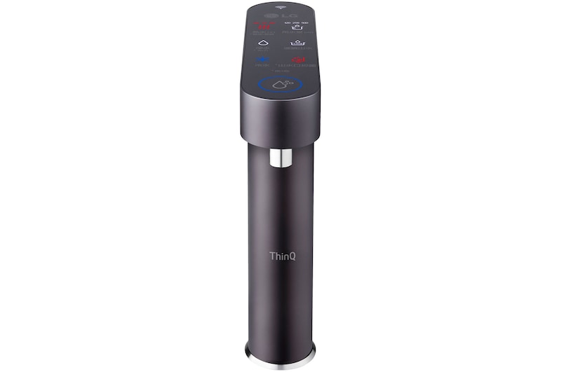 Front view of LG PuriCare™ ATOM-U Water Purifier, Solid Black, WU525BS