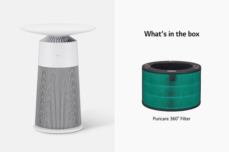 LG PuriCare™ AeroFurniture Air Purifier (Essence White) with Wireless Charging, AS20GPHK0
