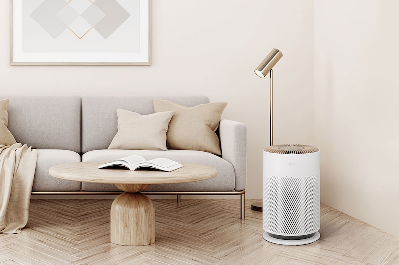LG PuriCare™ 360º HIT Air Purifier (Brown) with compact and complete air purification, AS60GHCG0