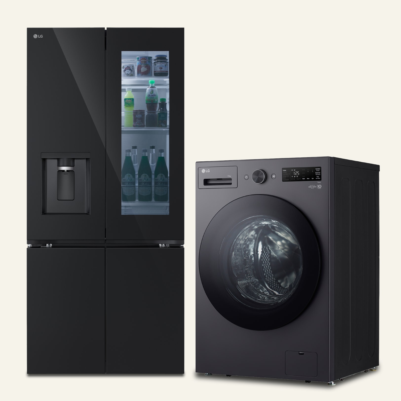 refrigerator & washer