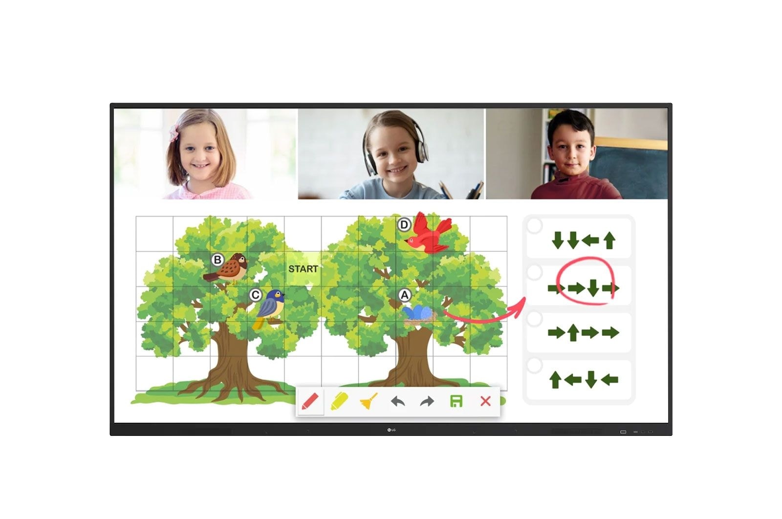 LG 65” TR3DJ-B Series IPS UHD IR Multi Touch Interactive Whiteboard with Embedded Writing Software, Built-in Speakers, & VESA™ Mount Compatibility, 65TR3DJ-B