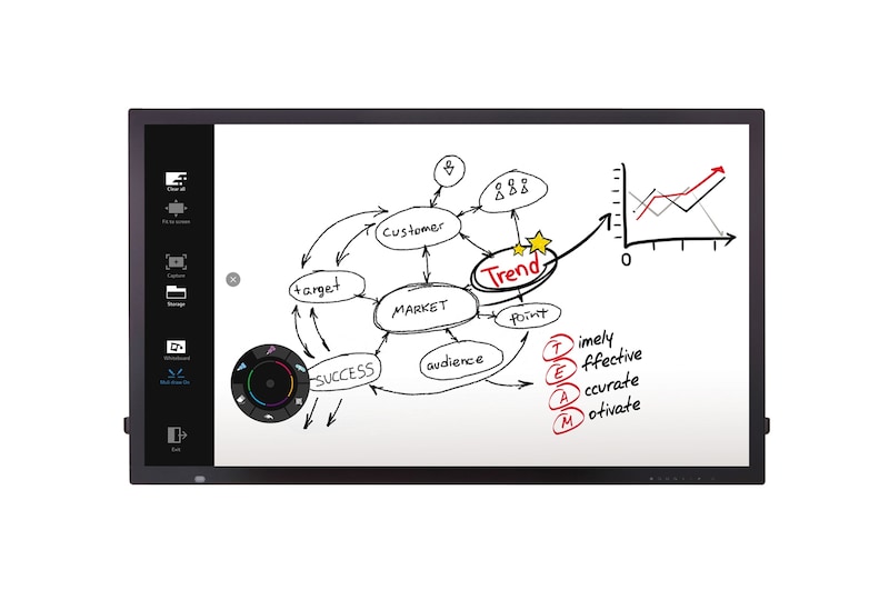 Front view of Interactive Digital Board 55TC3D-B