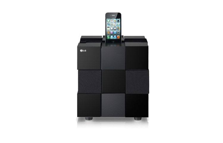 Front view of LG ND8520 SPEAKER DOCK WITH AIRPLAY THE ELEGANT ICONIC DESIGN DELIVERS OUTSTANDING SOUND FROM YOUR IPOD ND8520
