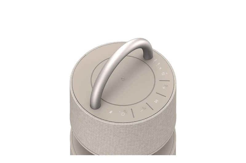 LG XBOOM 360 Omnidirectional Sound Portable Wireless Bluetooth Speaker with Mood Lighting - Beige, RP4BE
